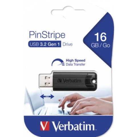 USB stick Verbatim 3.0 16GB pinstripe black