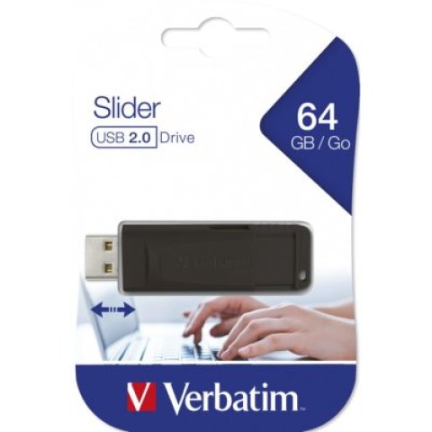 USB stick Verbatim 2.0 64GB Storengo slider black