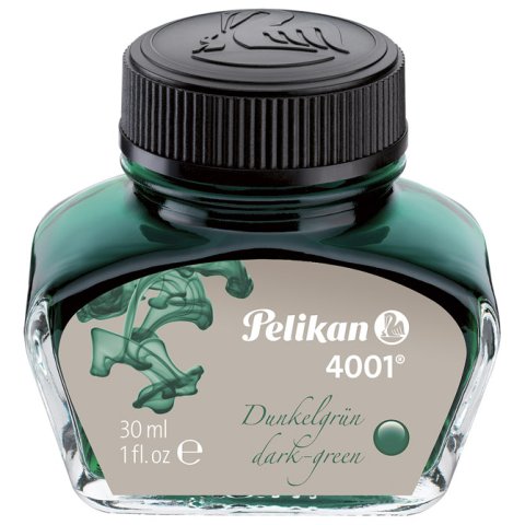 Tinta za nalivpero bočica 30ml 4001 Pelikan tamnozelena
