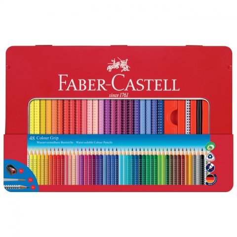 Boje drvene 48 boja metalna kutija Grip Faber Castell
