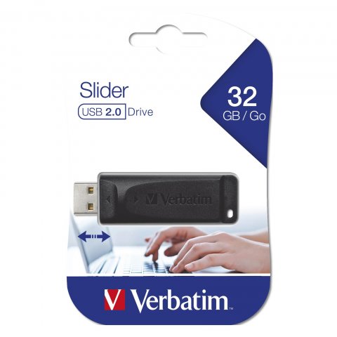 USB stick Verbatim 2.0 #98697 32GB storengo slider black
