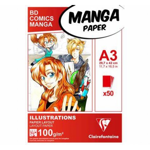 Blok Manga Clairefontaine A3