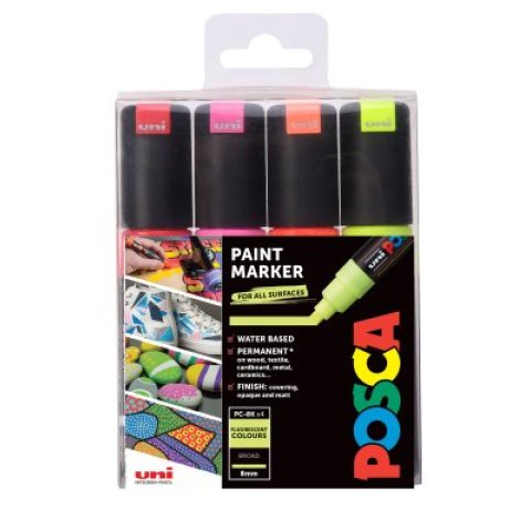 Uni pak marker Posca pc-8k fluorescentne boje 4/1