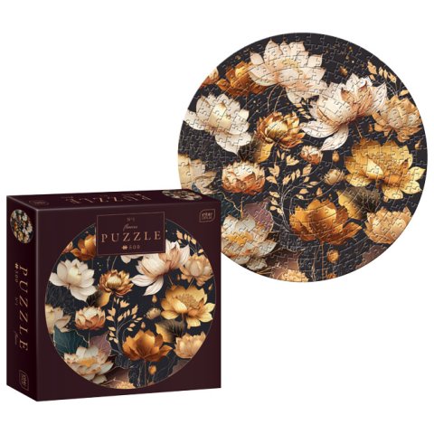 PUZZLE 500 KOM OKRUGLE FLOWERS 1