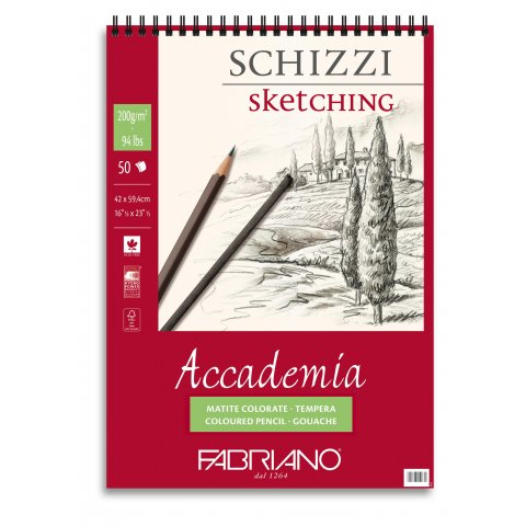 Blok Fabriano accademia A2 200g 30L