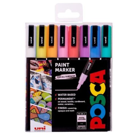 Uni pak marker Posca pc-3m pastelne boje 8/1