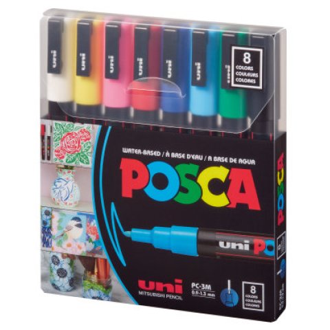 Uni pak marker Posca pc-3m sortirane boje 8/1