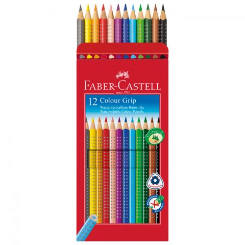 Boje drvene 12 boja Grip Faber Castell