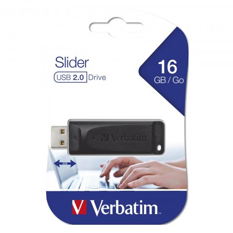 USB stick Verbatim 2.0 #98696 16GB storengo slider black