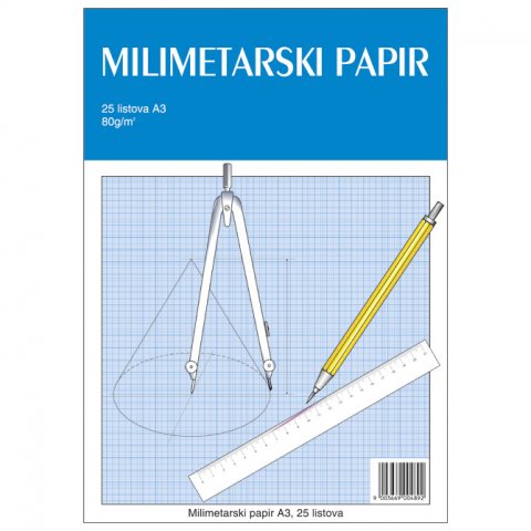 Milimetarski papir u bloku A4