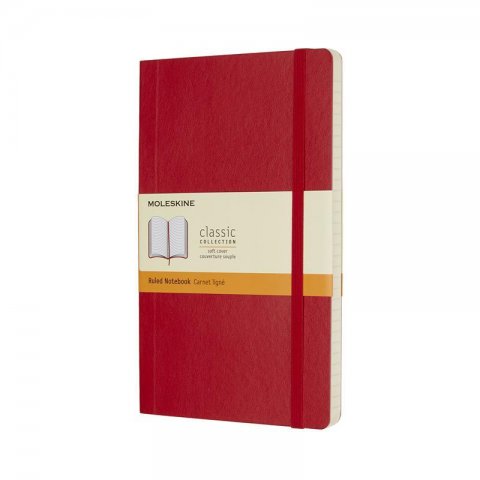 Bilježnica soft prazna crvena L